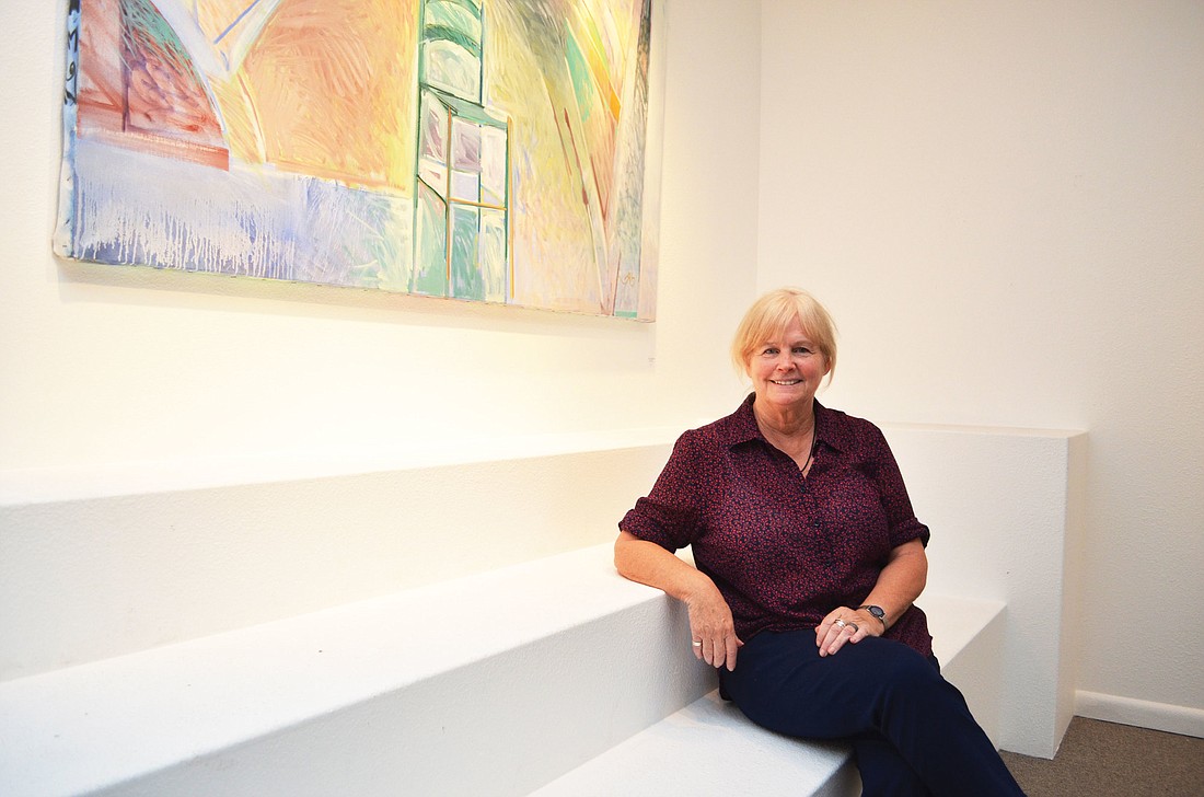 As a testament to her late husband, Allyn Gallup, Sheila Moore continues to make the Allyn Gallup Contemporary Art Gallery a center for the art community. Photo by Nick Reichert.