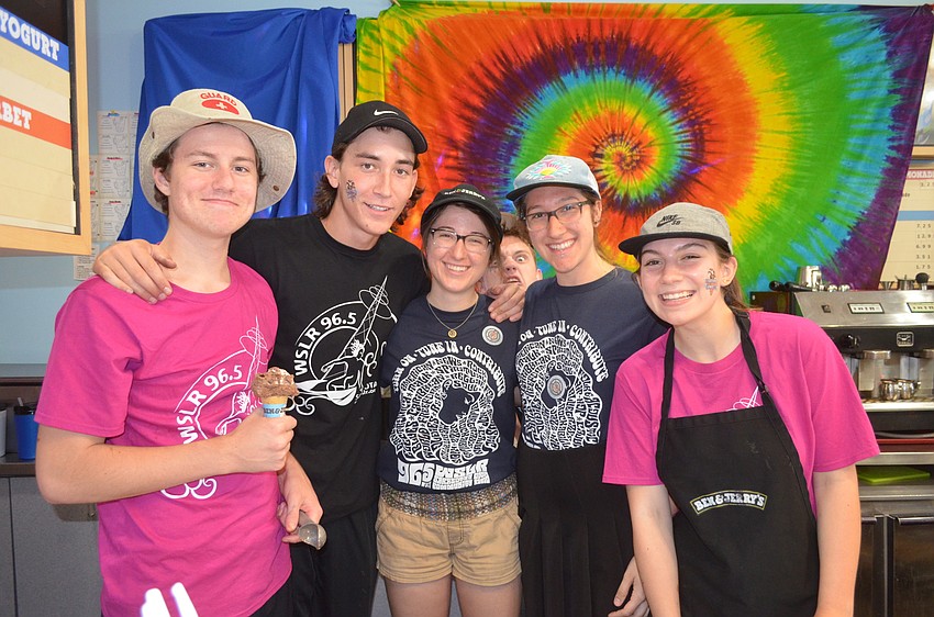 Ben and Jerry’s workers enjoy the fun-filled and busy day.