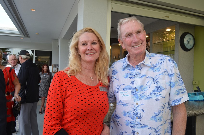 Assistant to Town Manager Susan Phillips and Howard Rooks, of Amore by Andrea