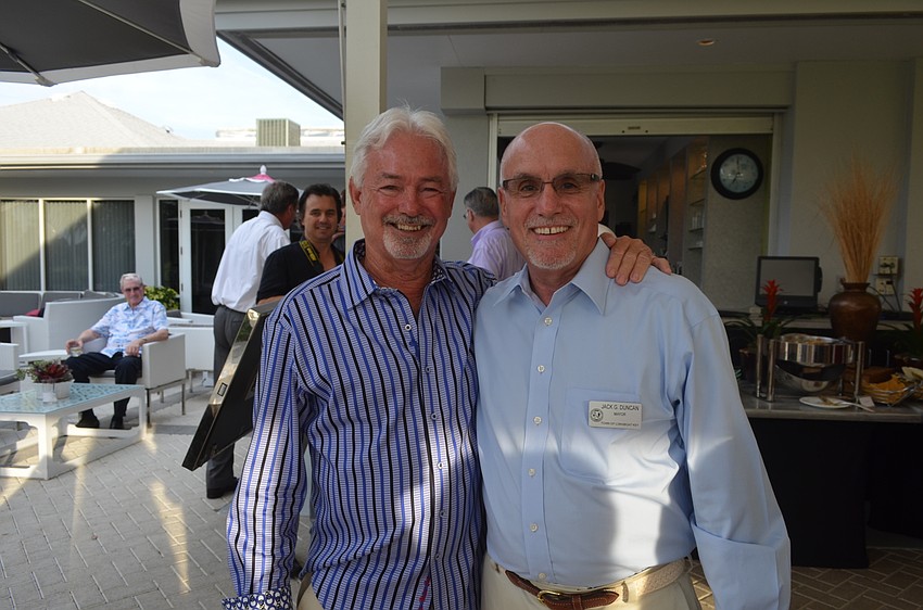 Former Mayor Jim Brown and Mayor Jack Duncan