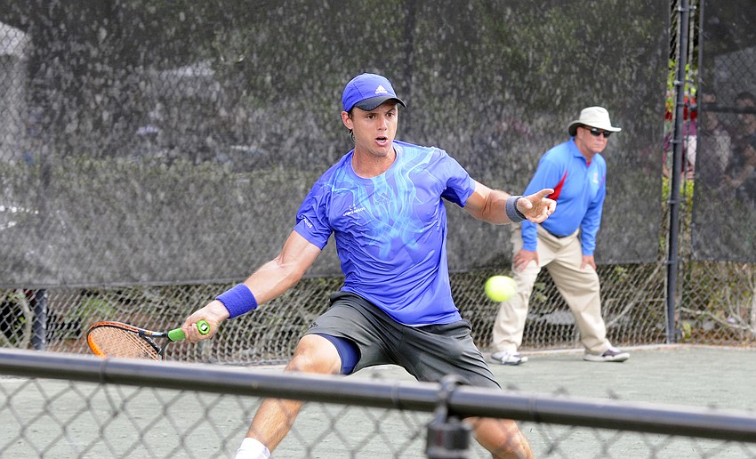 Colombia’s Alejandro Gonzalez advanced to the second round of the men’s singles tournament.