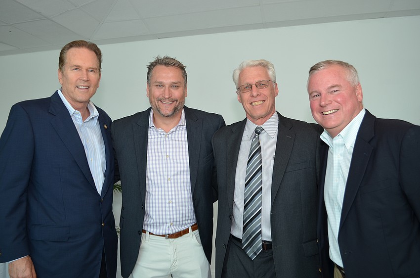 Rep. Vern Buchanan, Rep. Doug Holder, Sarasota Republican Club First Vice President Rod Thomson and President Jack Brill