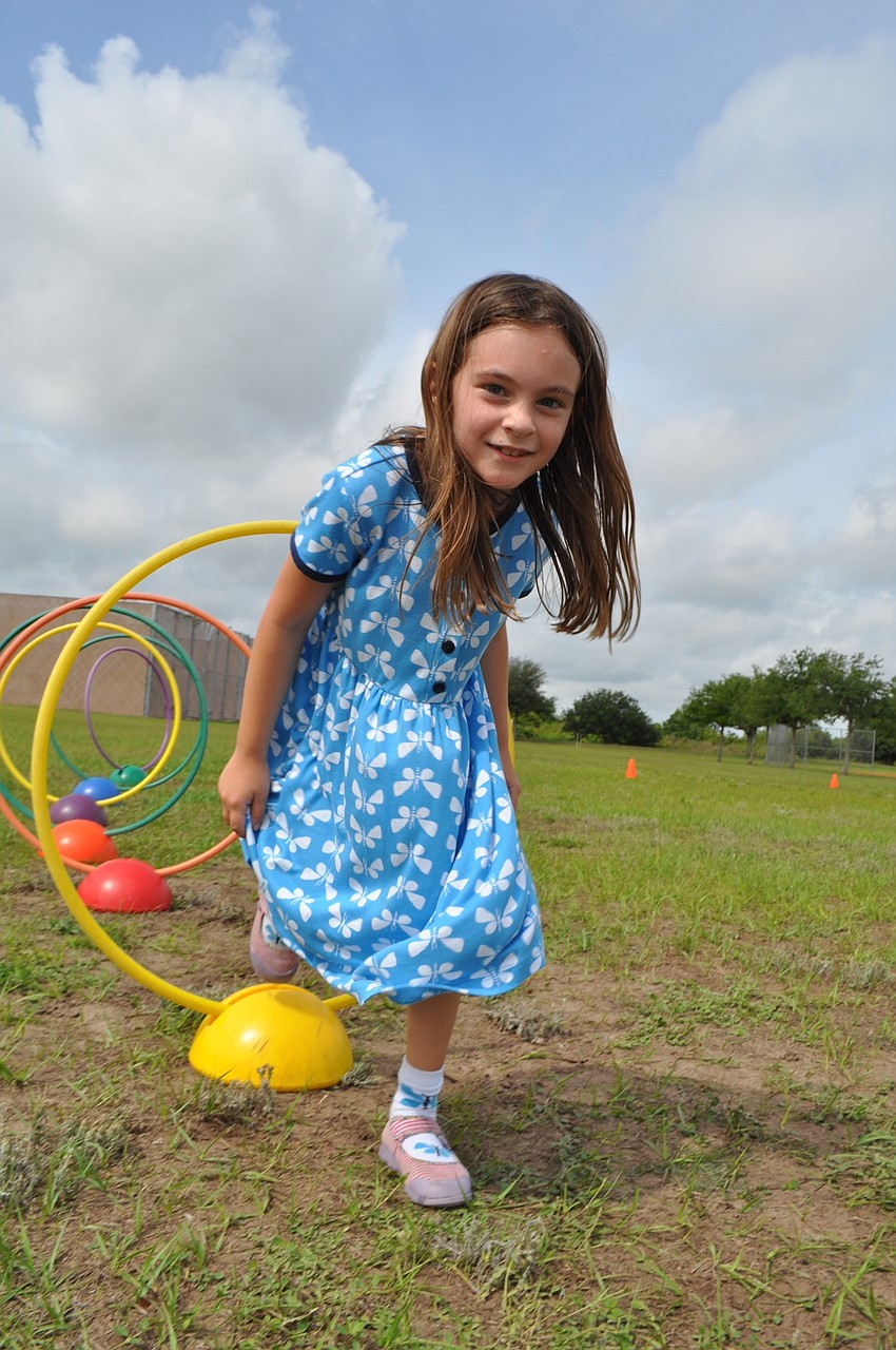 Avery McKee says she liked the course’s new obstacles.