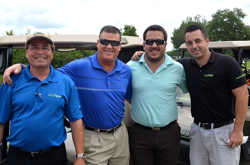 Jeff Deehr, Chris Leach, Anthony DiDomenico and Colin Demers enjoy a few minutes of downtime before the tournament starts.
