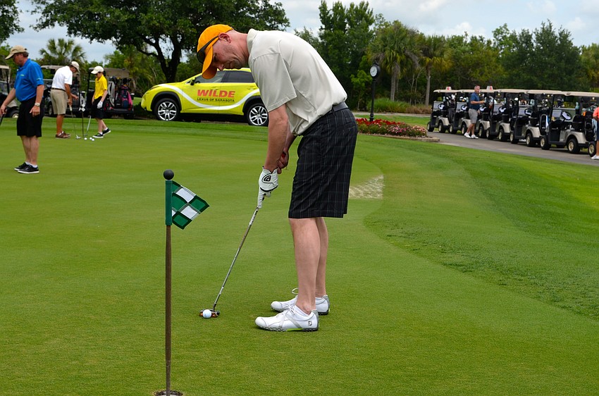 Rodney Gaumitz participated in the event with his father-in-law.