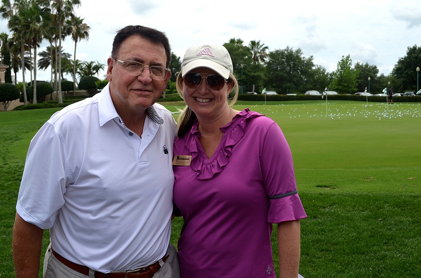 Alliance founder Lou Marinaccio and Executive Director Heather Kasten talk event specifics before the tournament starts.