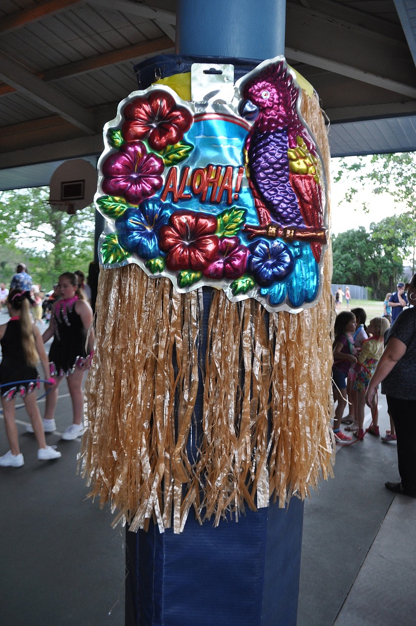 Luau-themed decor added color to the evening.