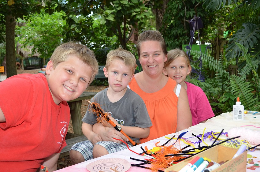 Jude, Rudy, Becky and Alice Shipley spend the afternoon at the Sarasota Children’s Garden.