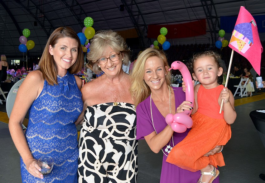 Joni Lane and Kelly Gorrell with Ashley and Finley Markley