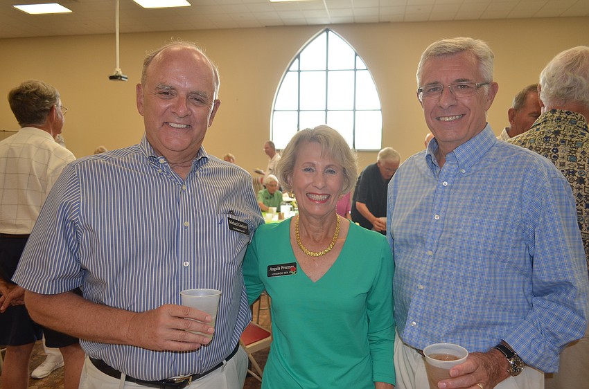 Mike Gardiner, Angela Freeman and the Rev. Norman Pritchard