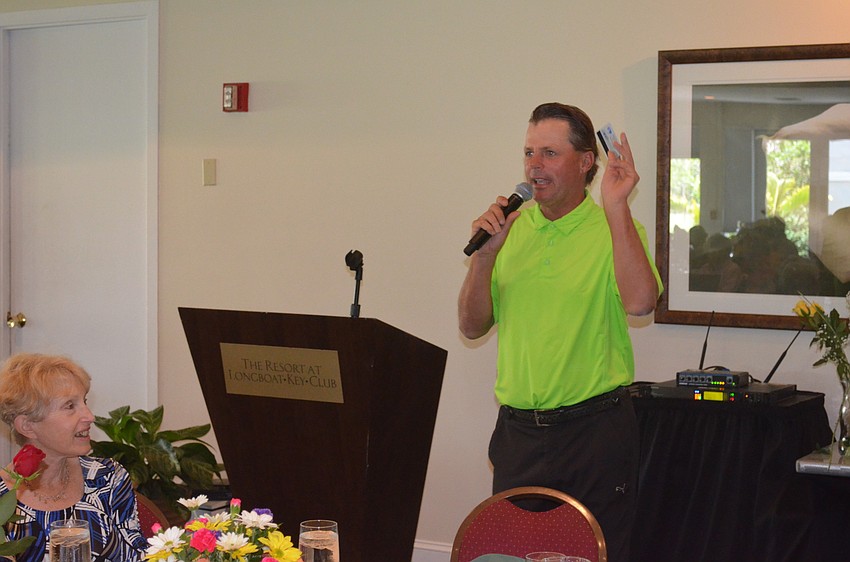 Director of Golf Terry O’Hara awards the top finishers of the tournament.