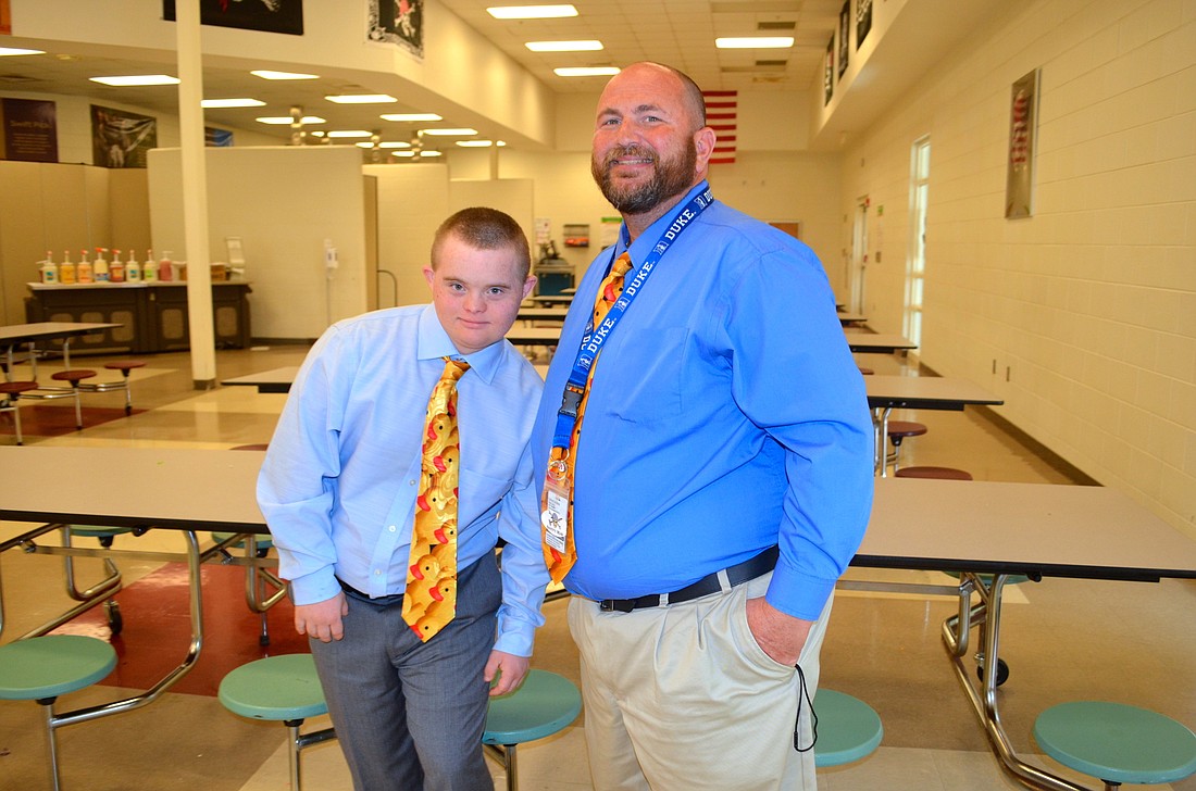 Sean Kennedy and Don French were co-assistant principals of Braden River High School April 17. Photo by Amanda Sebastiano