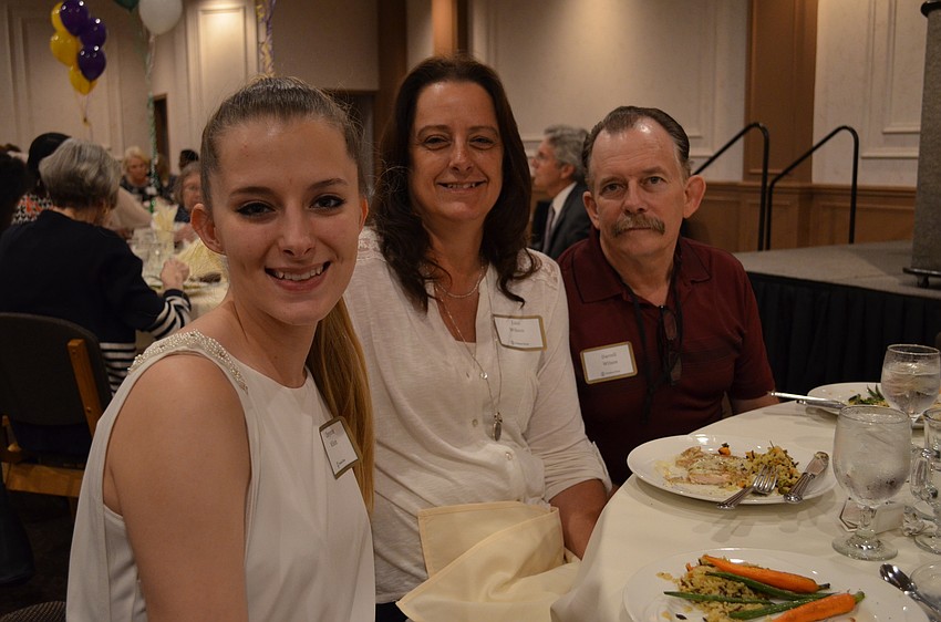 Riverview High School senior Cheyenne Wilson with her parents Lisa and Darrell Wilson