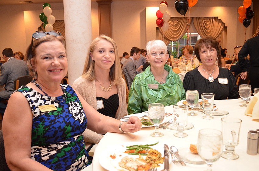 Sarasota County School Board Vice Chair Shirley Brown, Danielle Grindle, Sarasota County School Board member Caroline Zucker and Peni Reidenger