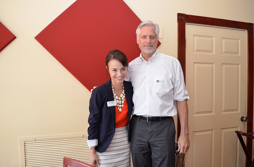 Master of ceremonies Gigi Schaefer and Board of Directors Chairman Chris Gallagher