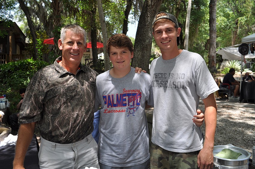 Ken Cowles and his sons, Jarrett and Chad, took first place in the gumbo cook-off.