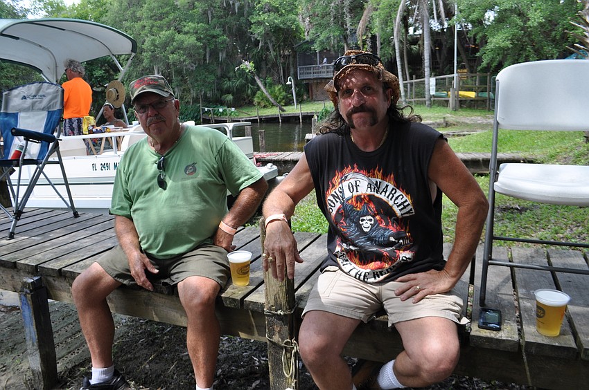 Richard Toole listens to music with his nephew Wayne Toole.