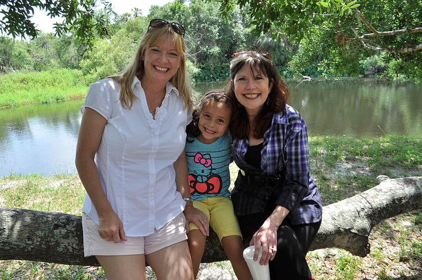 Olivia Beaumont, hangs out with her aunts, Kathy and Joy Beaumont.