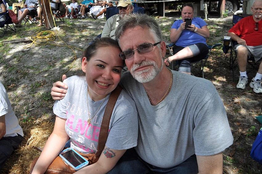 Peggy Munoz-Baker hangs out with her dad, Robert Baker.