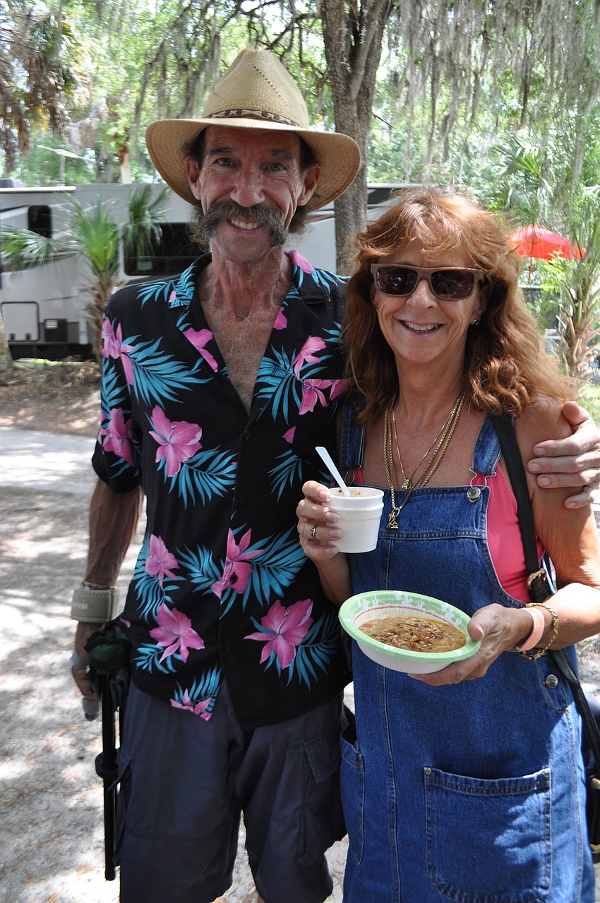 Ron Ellis and Sari Young love sampling gumbo.