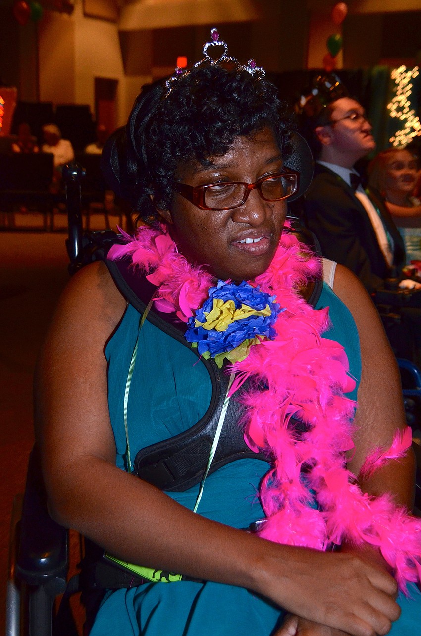 Candy Baggett sparkles in her formal gown.