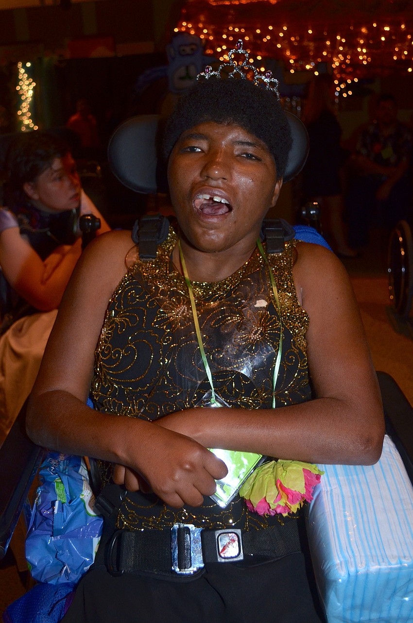 Latasha Lee enjoys the festivities from the sideline.