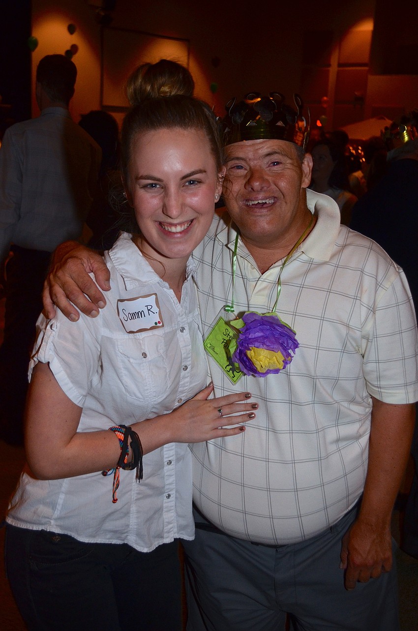 Sammantha Rials and Steven Parrott enjoy each other’s company.