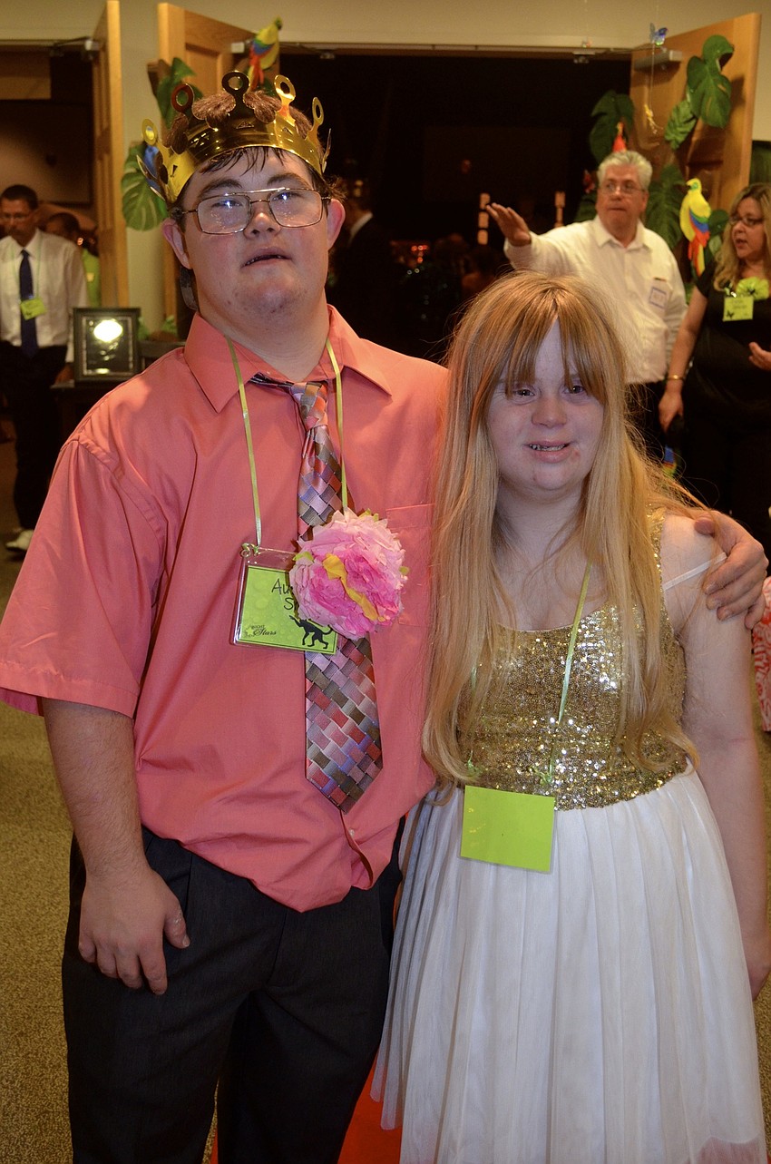 Austin Smith and Jessica Hardin are excited to see each other.