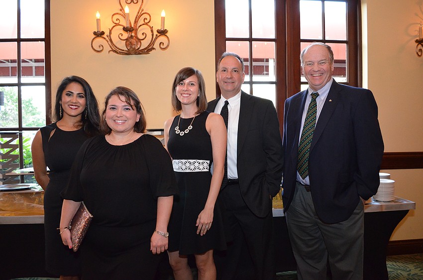 Chaperones Christine Gutierrez, Kyle Lacertosa, Katie Pollifrone, Robert Lees and Principal Steve Christie.