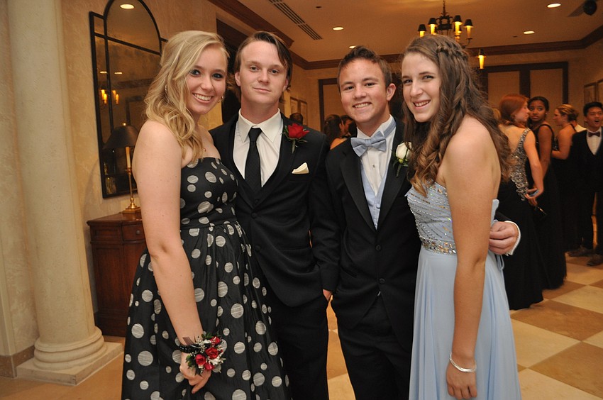 Amy Cutmore with Chris Poole and Tyler Wenger with Sierra VanSuch.