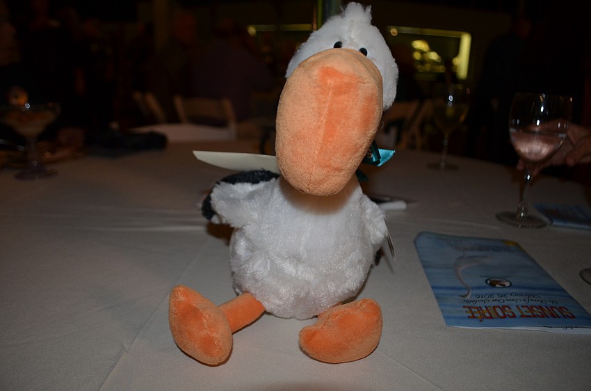 Guests had the option to purchase pelican stuff animals.