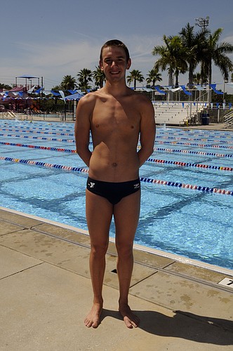Riverview High junior Drew Clark set new national records in both the 1,650-yard freestyle and the 800 freestyle relay. Photos by Jen Blanco