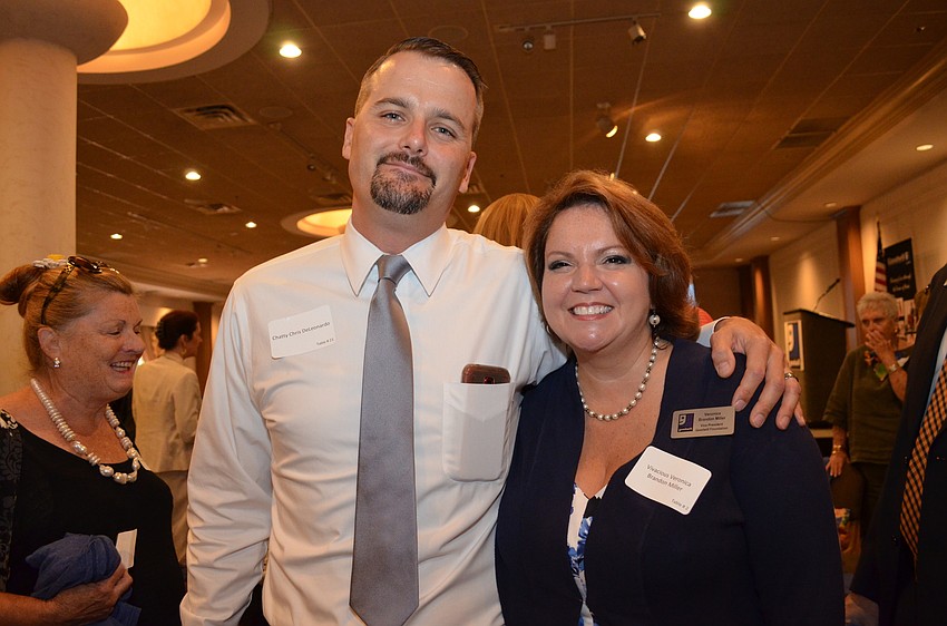 Chris DeLeonardo and foundation Vice President Veronica Brandon Miller