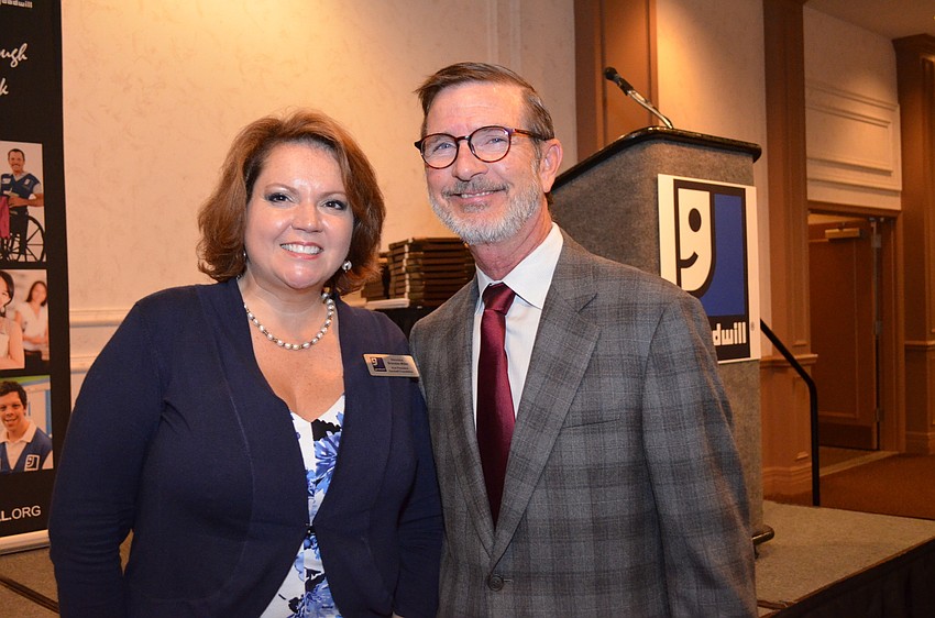 Foundation Vice President Veronica Brandon Miller with President and CEO Bob Rosinsky