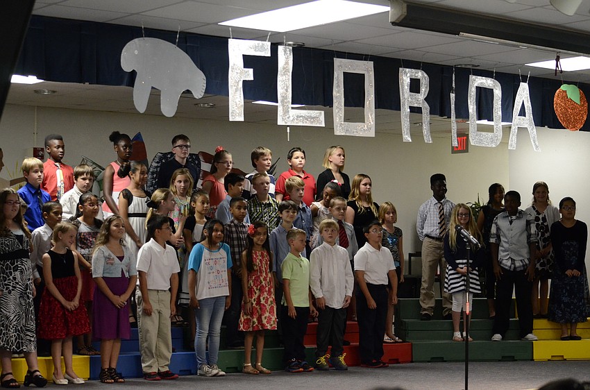 The William H. Bashaw Elementary fourth grade held a program to educate and entertain the audience about the state of Florida’s history.