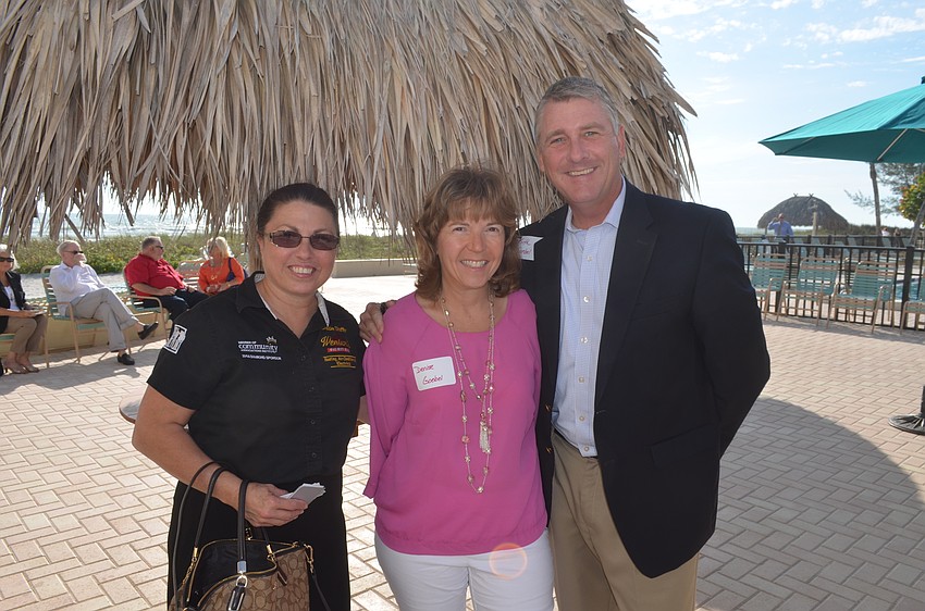 Debbie Shaffer, of Wentzel’s Heating and Air, with Denise and Keith Goebel, new Longboat Key residents