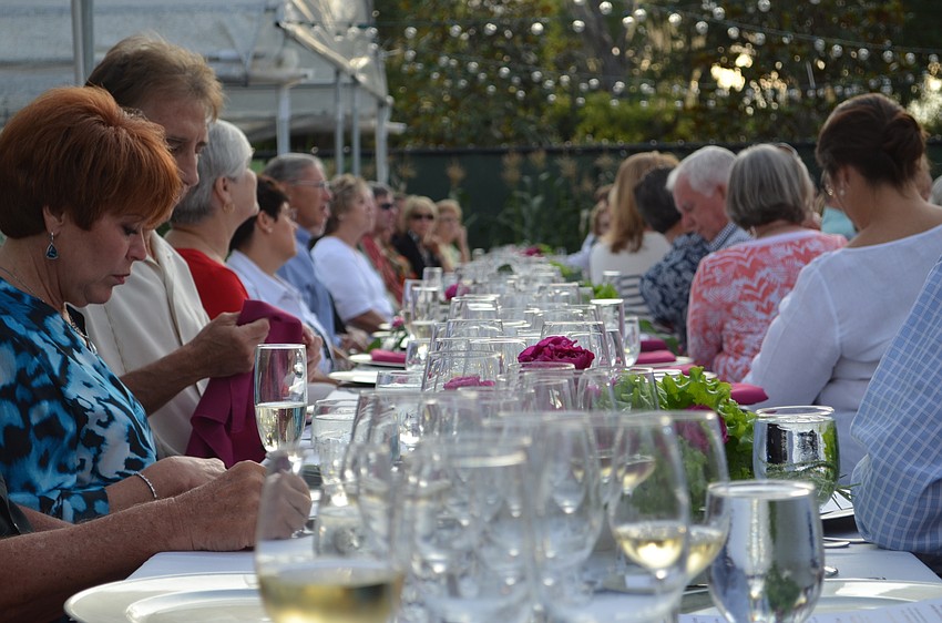The glasses are assembled for a dynamic set of wines.