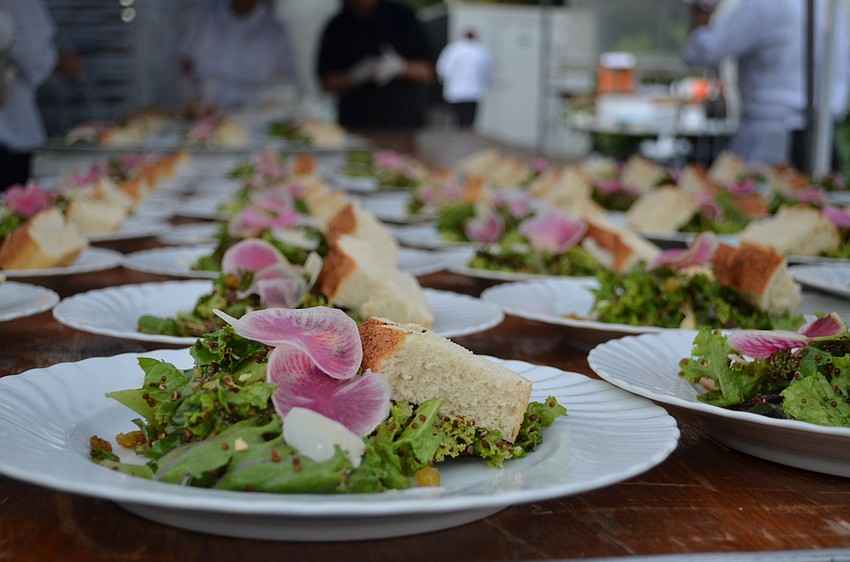 The salads use fresh ingredients from Sweetgrass Farms’ hydroponic farming system