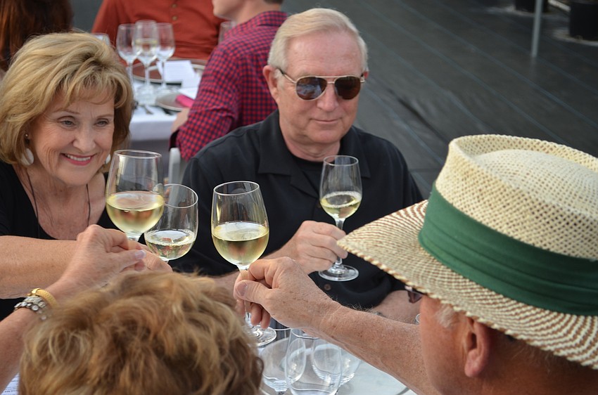 Norma and Jay Allen and Jo and Alan Newberry toast to a great evening.