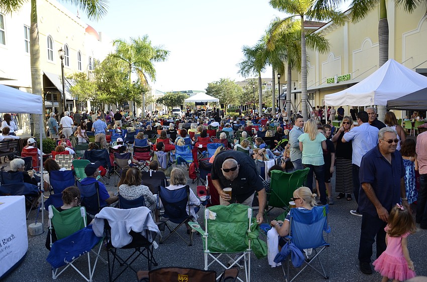 Visitors and residents brought in camp chairs to enjoy the live music.