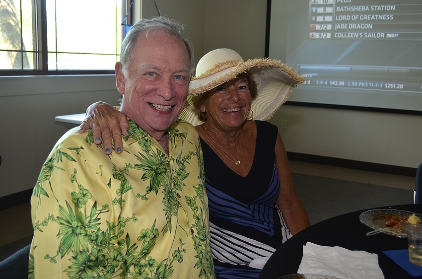 John and Becky Edwards enjoy a hot meal and time with friends.