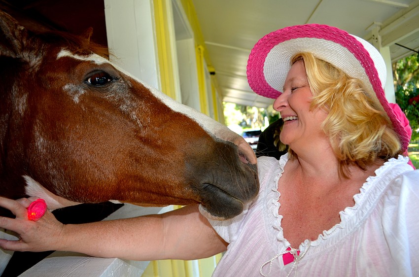 Gracie and Dawn Laidlaw, of Willis Smith Construction, become fast friends.