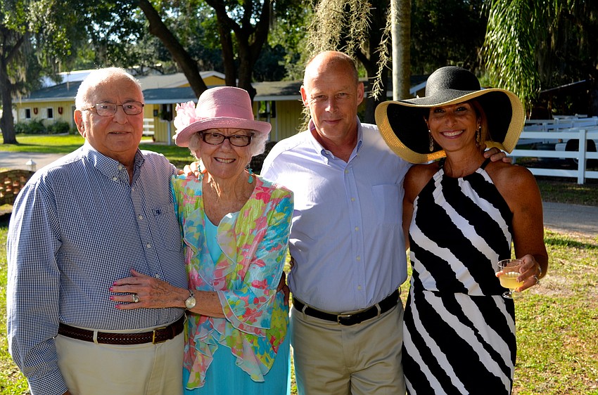 Irving Starr, Lois Altz, Hans Van Der Kolk and Debra Starr enjoy a family gathering on Derby day.