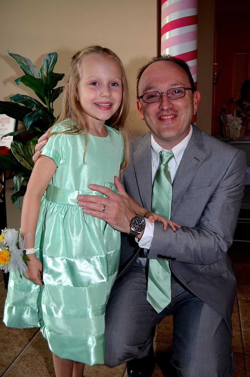 Becca and Vance Tyler color coordinate their outfits for the special night.