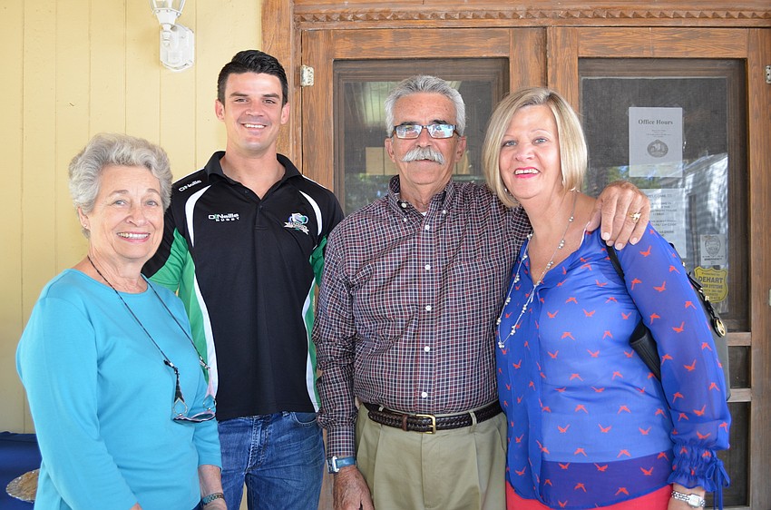 Nora May Kwenski, Steve LaHurd with his father Jeff and mother Jennifer LaHurd