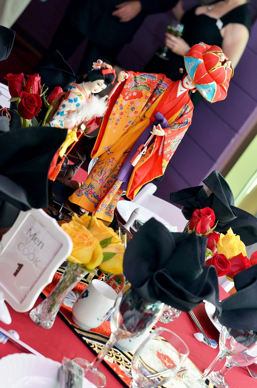 Each of the 21 tables at Men Who Cook was decorated to the theme of the table chef’s menu.