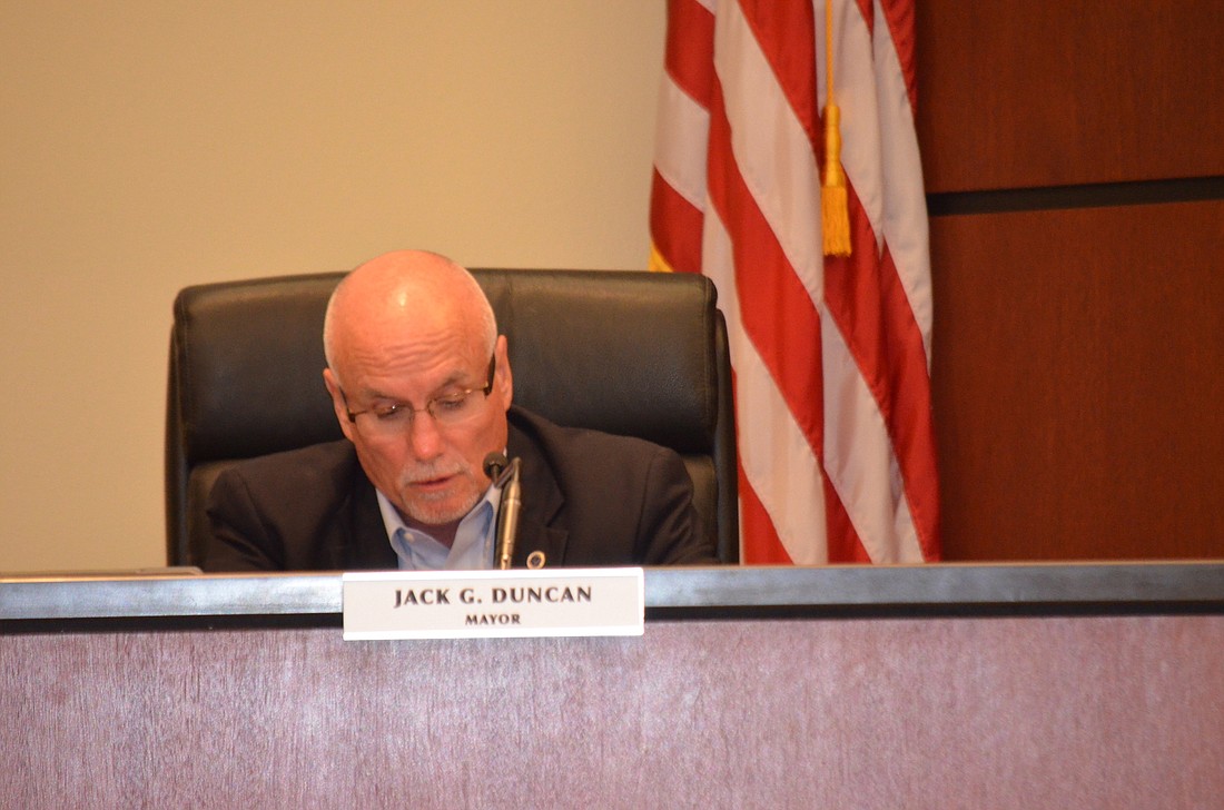 Mayor Jack Duncan discusses ways to implement a new Planning and Zoning Board later this month.
