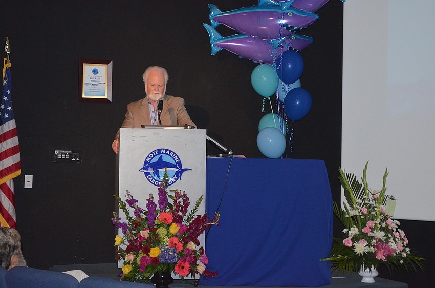 Mote President and CEO Dr. Michael Crosby speaks.