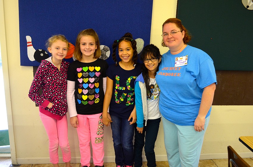 — Mackenzie Warman, Alexa Catalano, Shamiya Moses and Jill Garcia are members of Meghan Campbell’s troop.