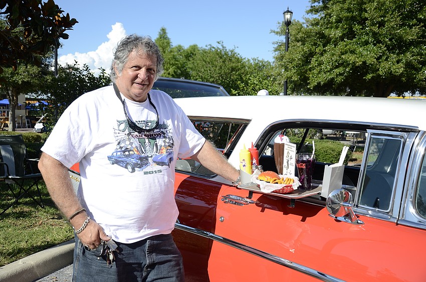 Bob Barbera added a drive-in tray to his 1957 Chevy Nomad.